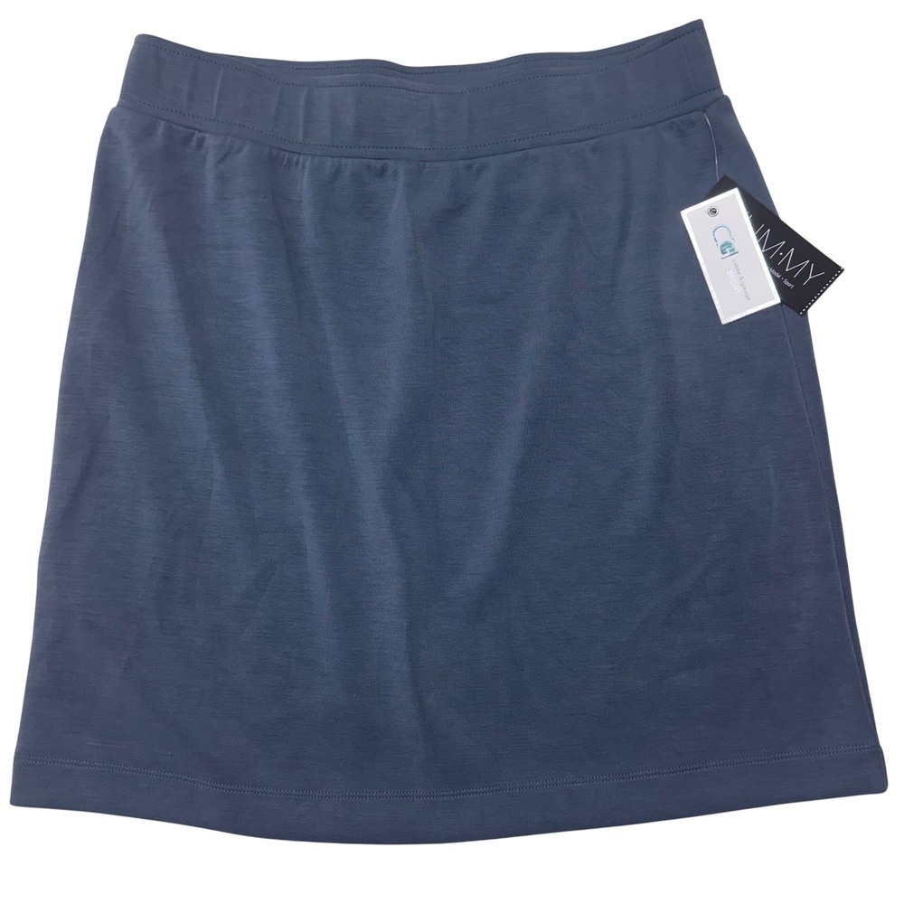 Cable & Gauge Sport Blue YUMMY Sandwashed Modal Skirt CZBT00302M Womens Medium